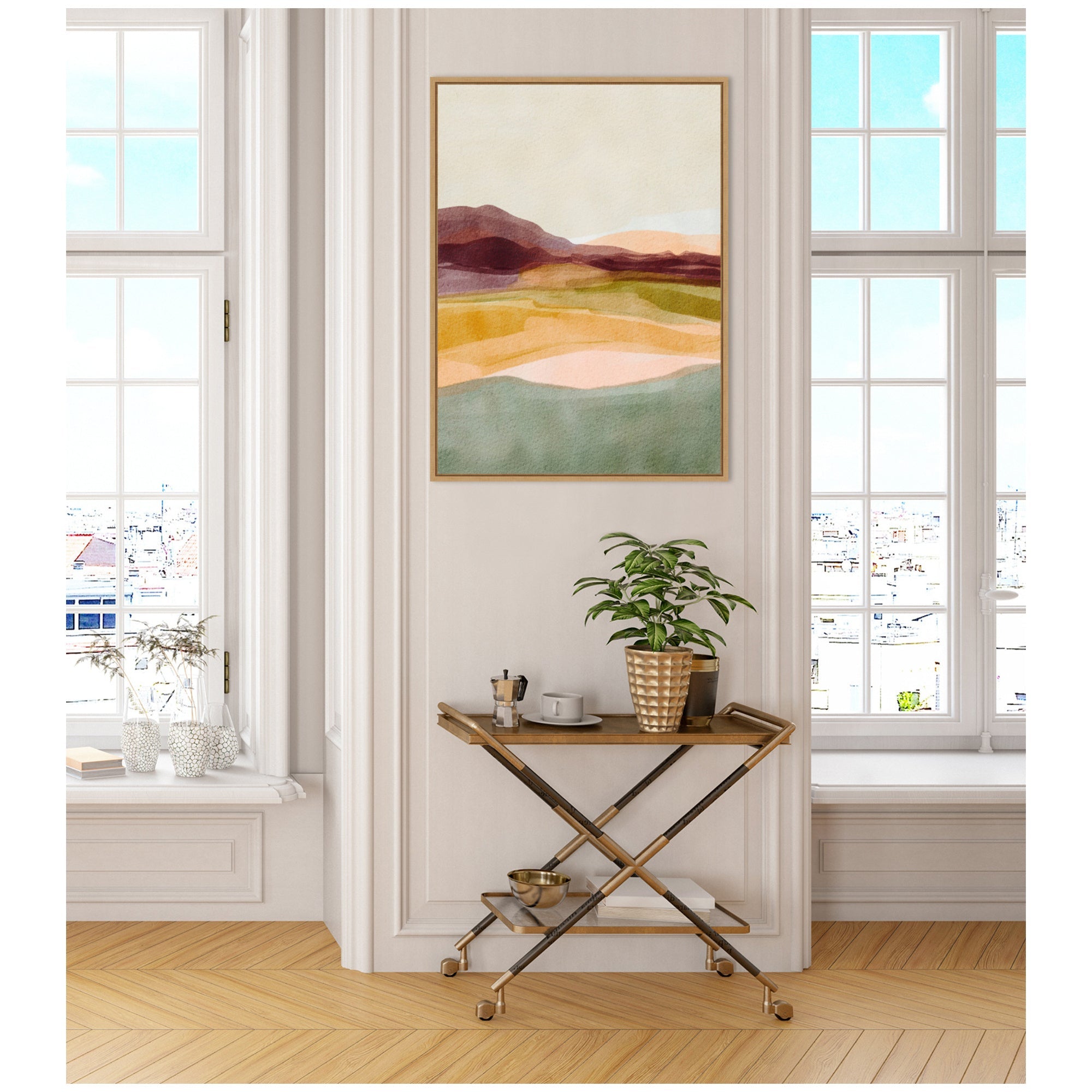 Sylvie Sunset Beauty Framed Canvas by Nikita Jariwala