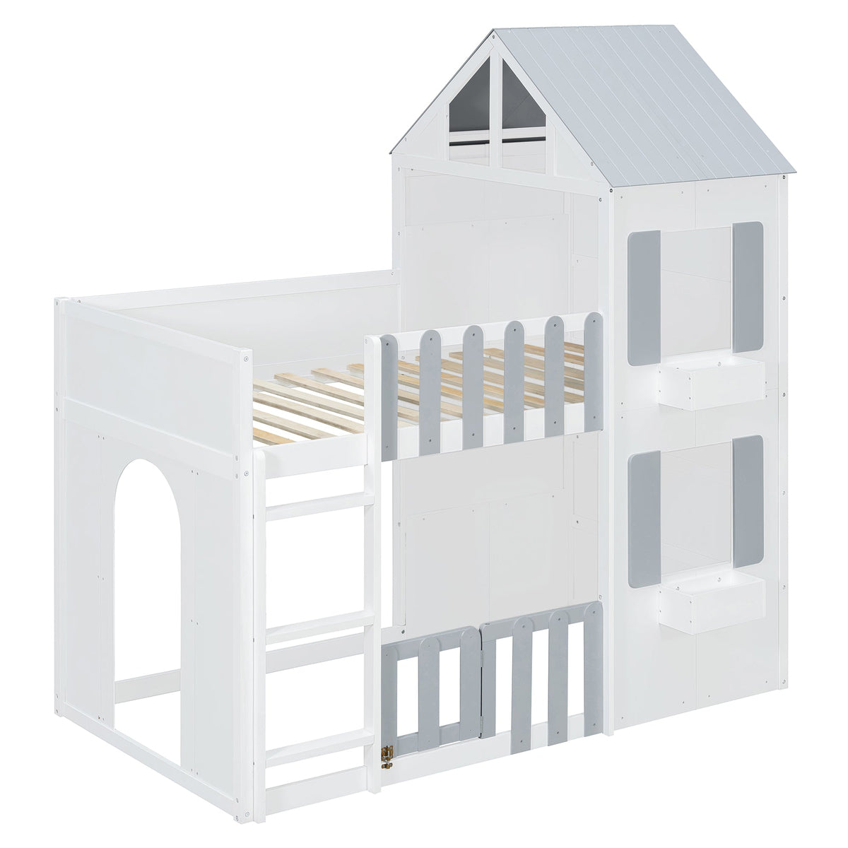 Twin Over Twin House Bunk Bed