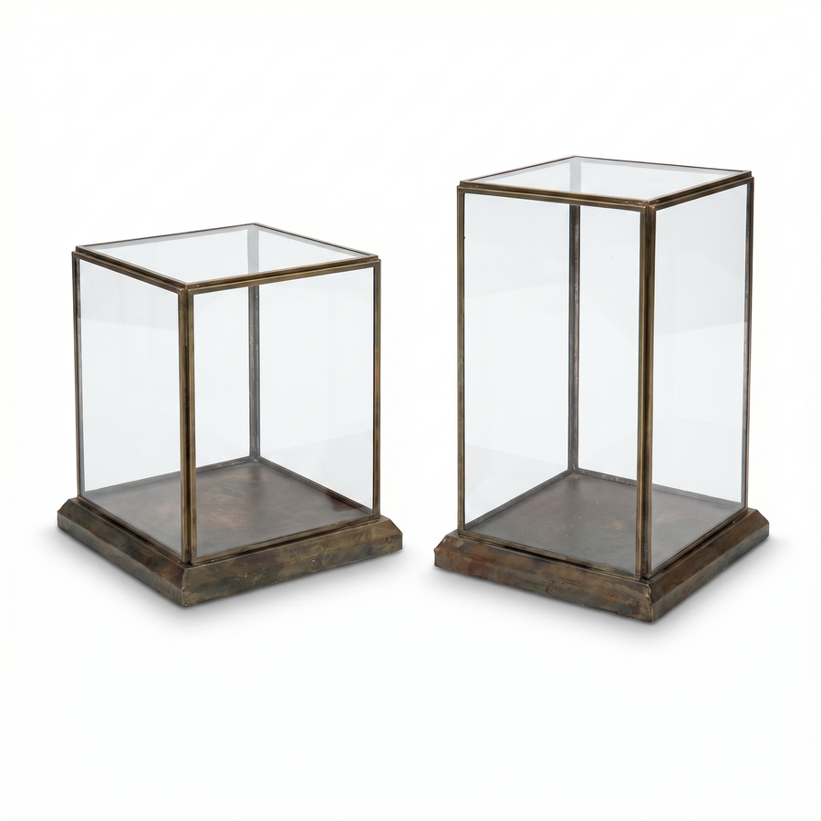Aged Antique Glass Display Case