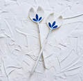 Aida Porcelain Salad Servers — Set of 2