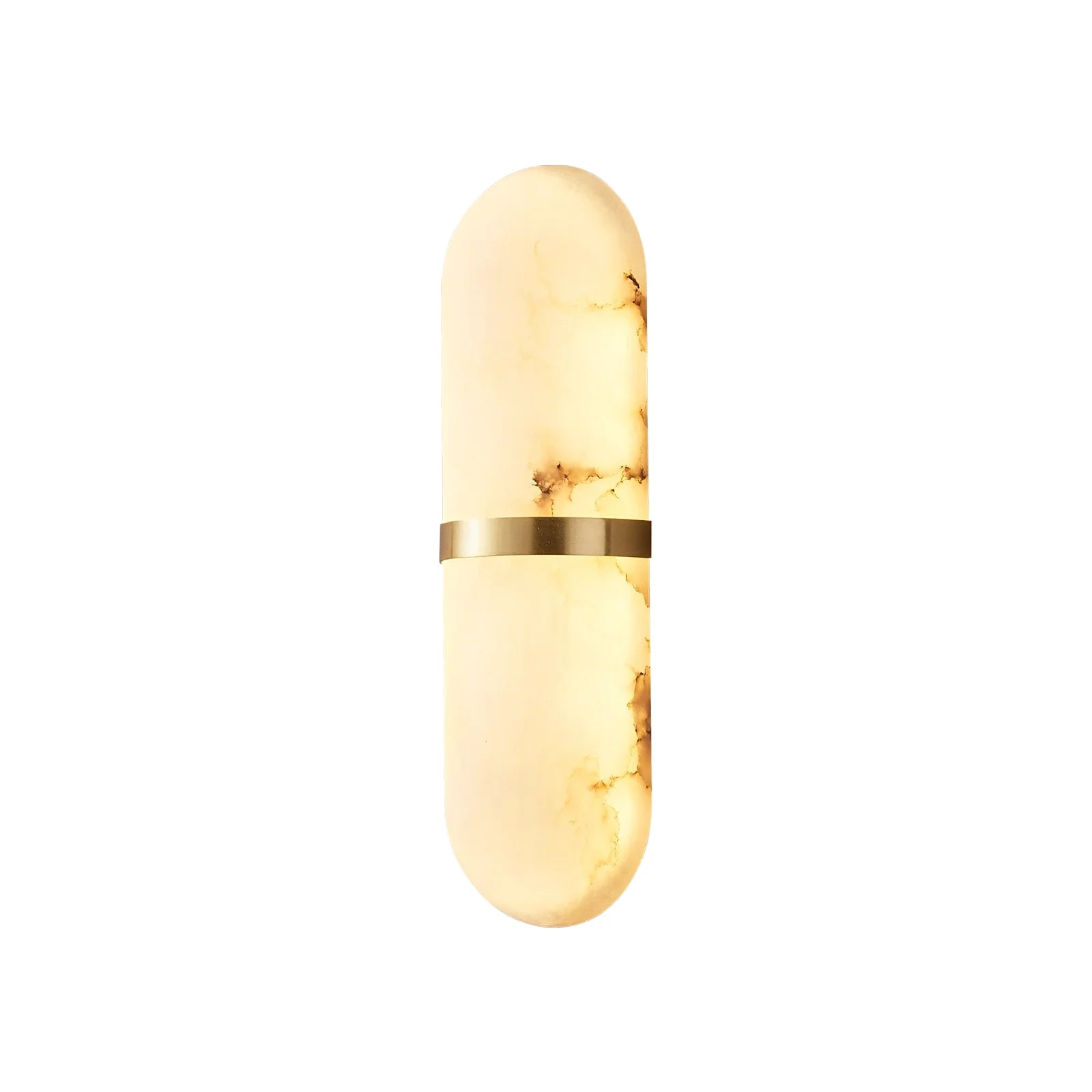 Oval Alabaster Semi Circular Wall Lamp
