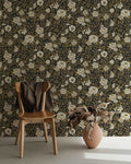 Annabelle Wallpaper in Charcoal Marigold