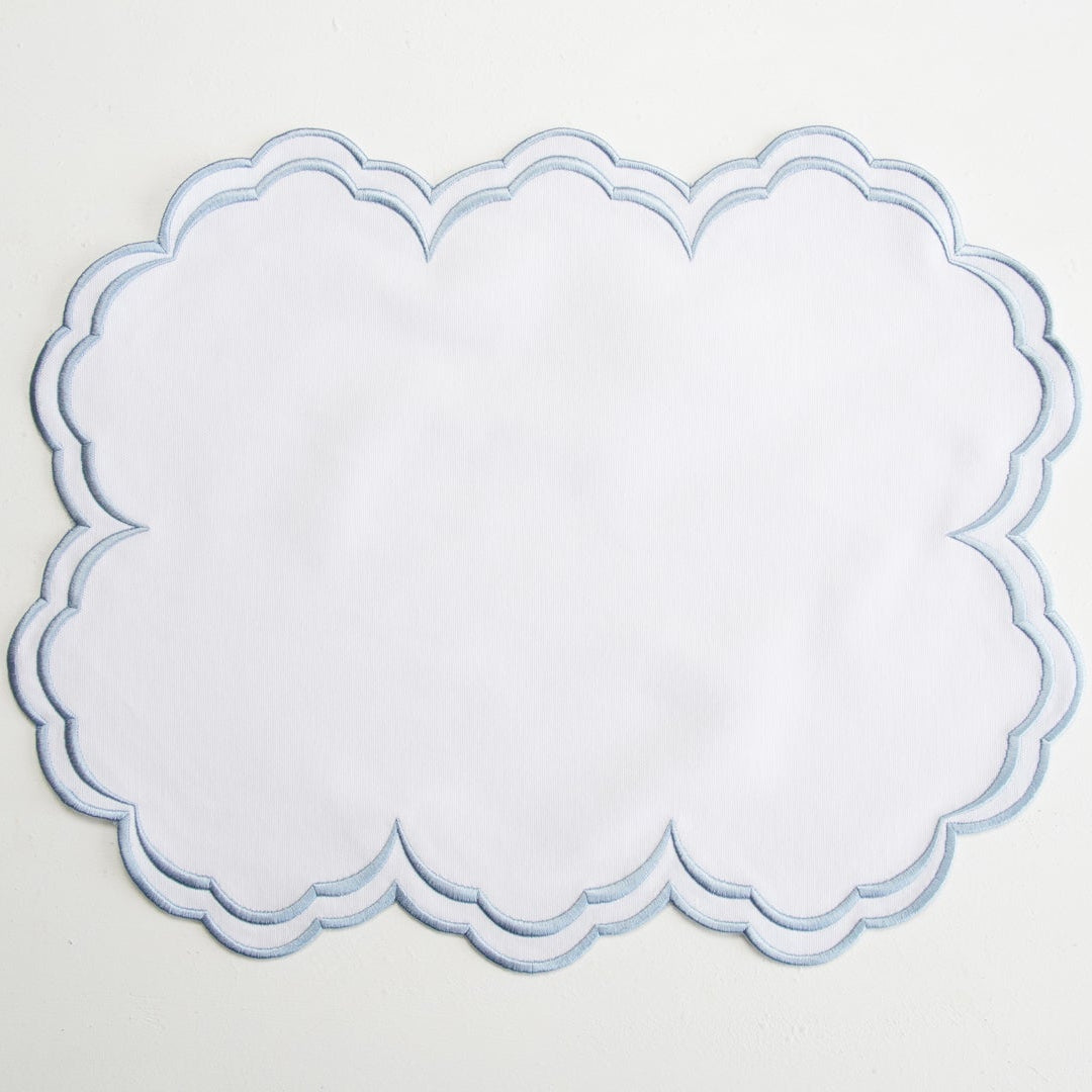 AQUELLE WHITE RECTANGLE FABRIC PLACEMAT (Set Of 4)