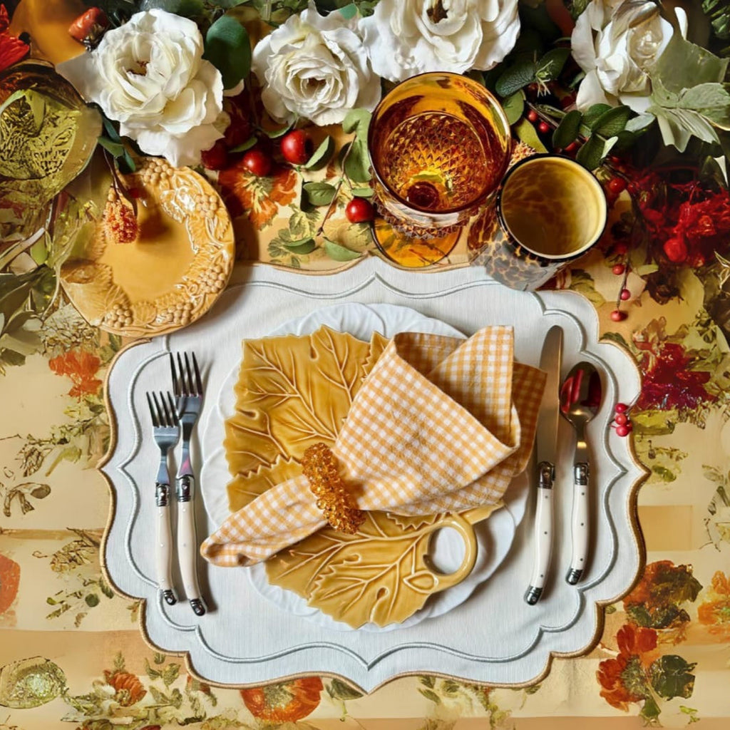 ARISTA IVORY RECTANGLE FABRIC PLACEMAT (Set Of 4)