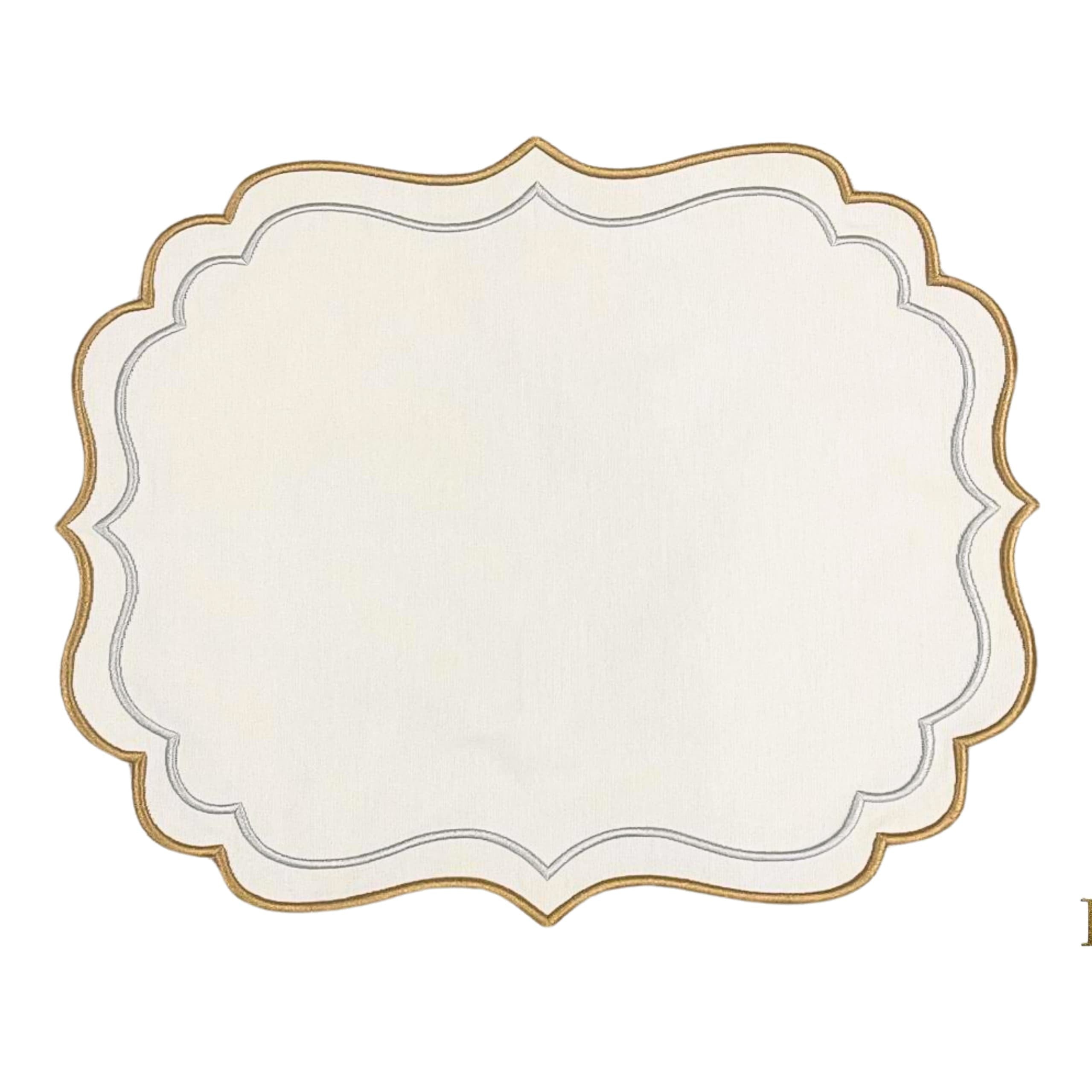 ARISTA IVORY RECTANGLE FABRIC PLACEMAT (Set Of 4)
