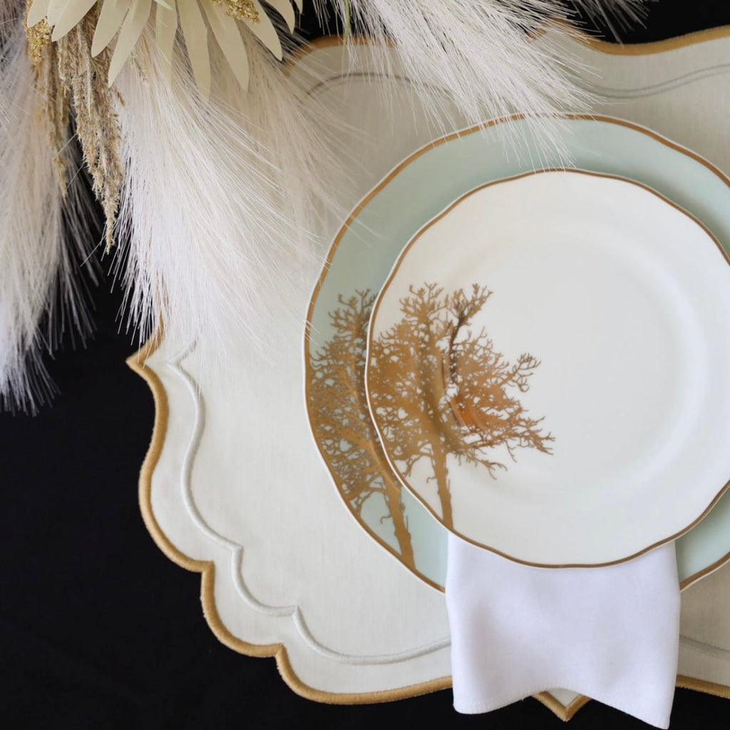 ARISTA IVORY RECTANGLE FABRIC PLACEMAT (Set Of 4)