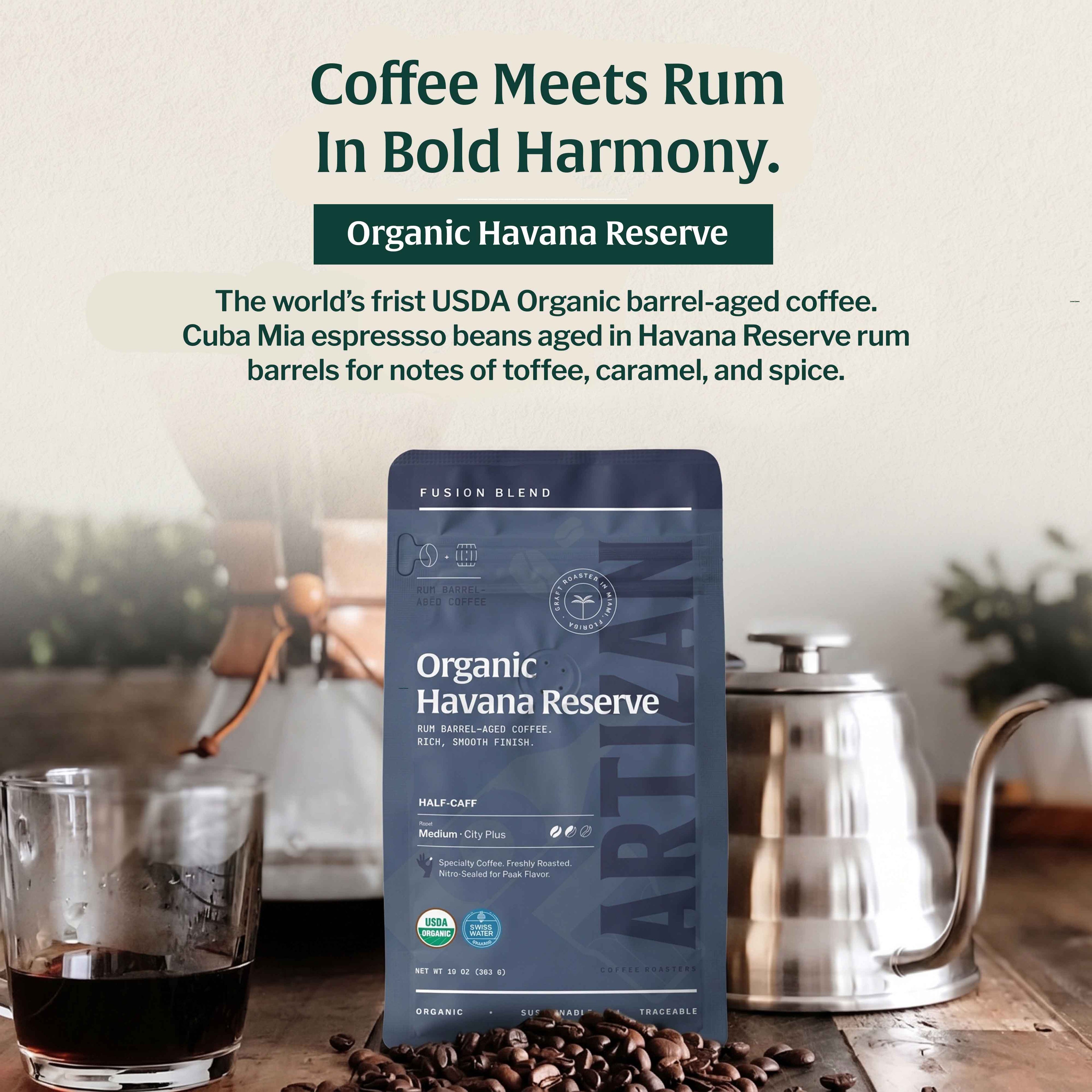 Organic Havana Reserve Rum Barrel Aged Coffee