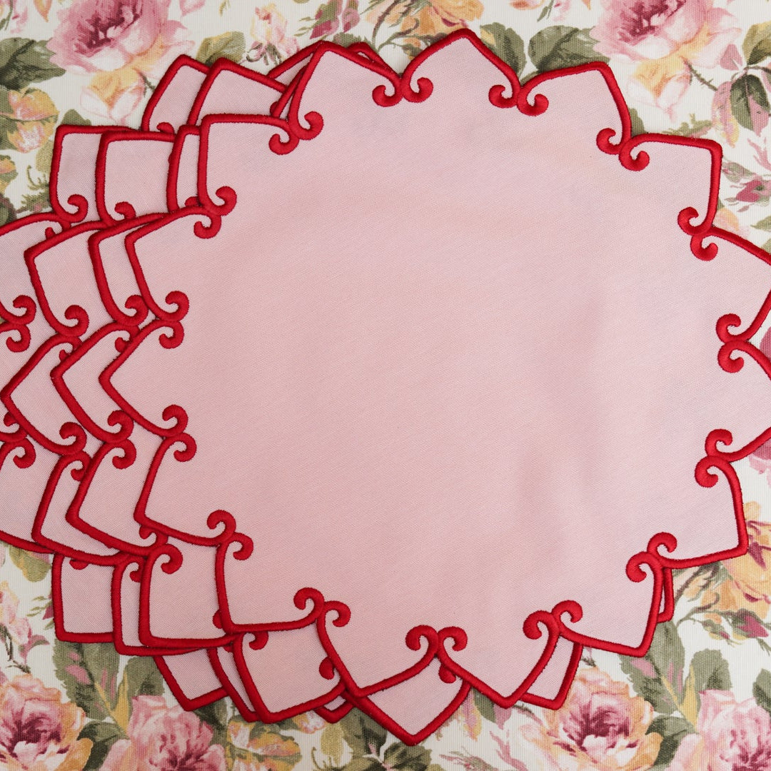 ASHBURY PINK CROWN FABRIC PLACEMAT (Set Of 4)