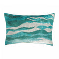 Atlantic Silk Velvet Ikat Throw Pillow Cover, 16 x 24