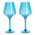Saint Tropez Acrylic Stemmed Wine Glassware, Set of 2