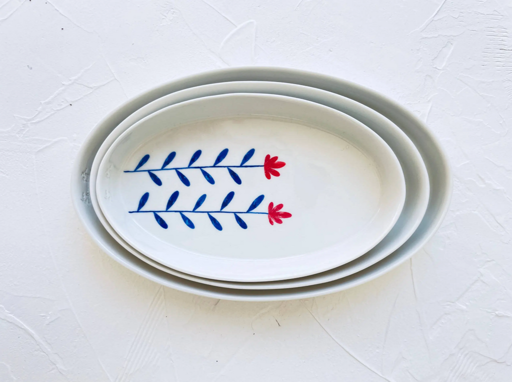 Amapola Hand-Painted Nesting Plates