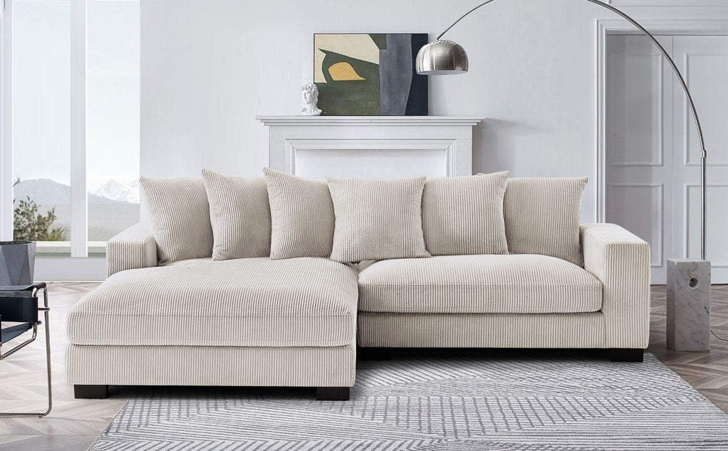 Oversized L-Shaped Sectional Sofa with Chaise