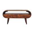 Circular Mango Wood Media Console