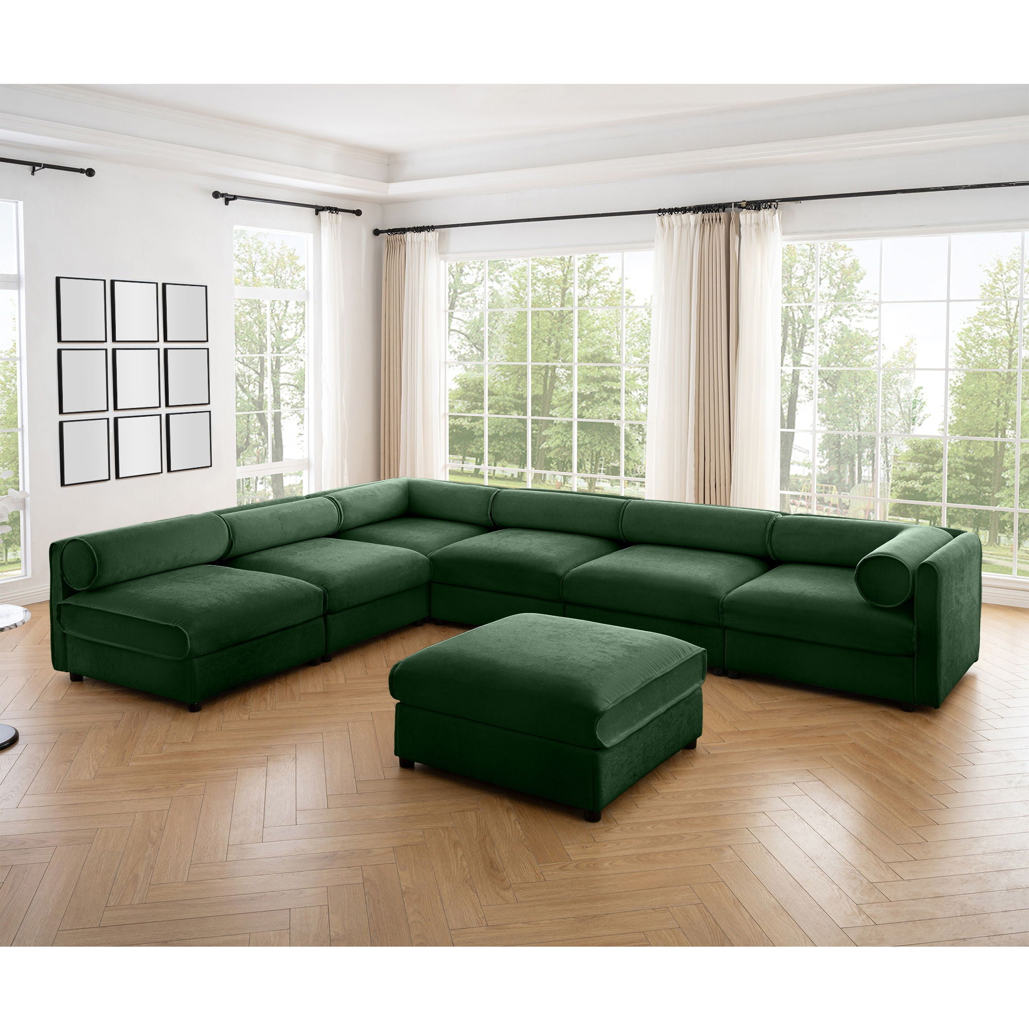 Sculptural Modular Sectional Sofa with Storage