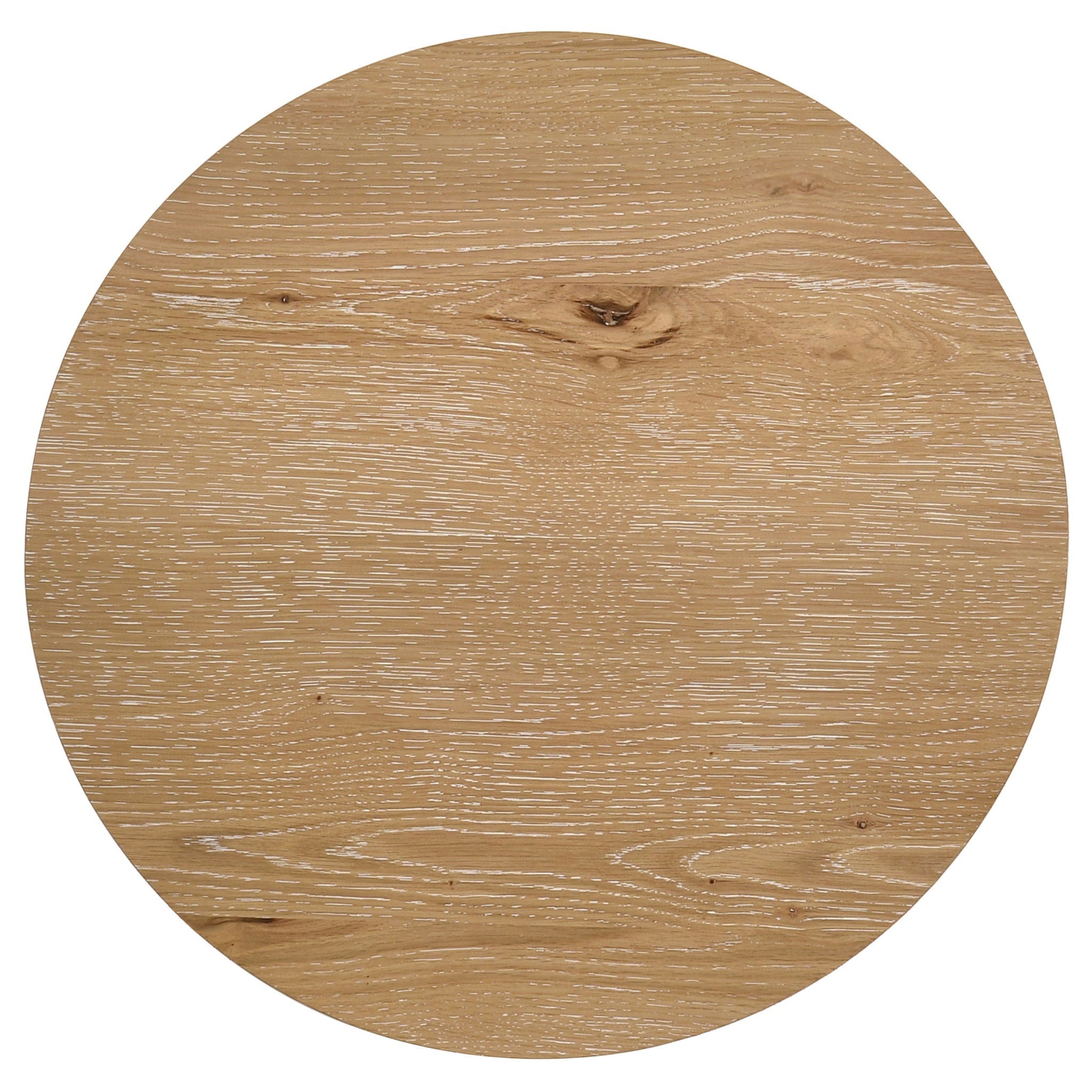 Kessler 2-piece Round Sculptural Wood Coffee Table Set Light Oak