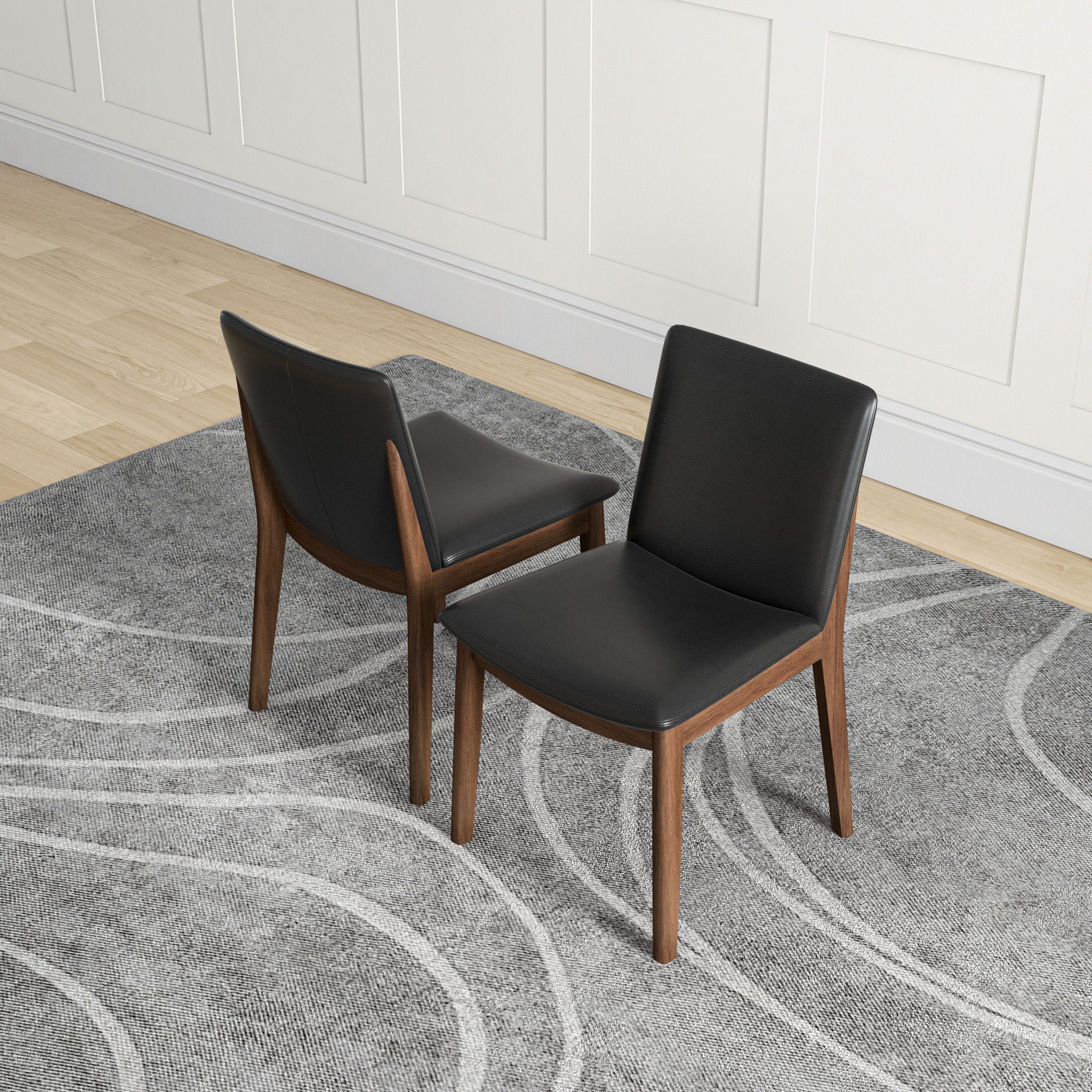 Laura Curved-Back Dining Chairs - Set of 2
