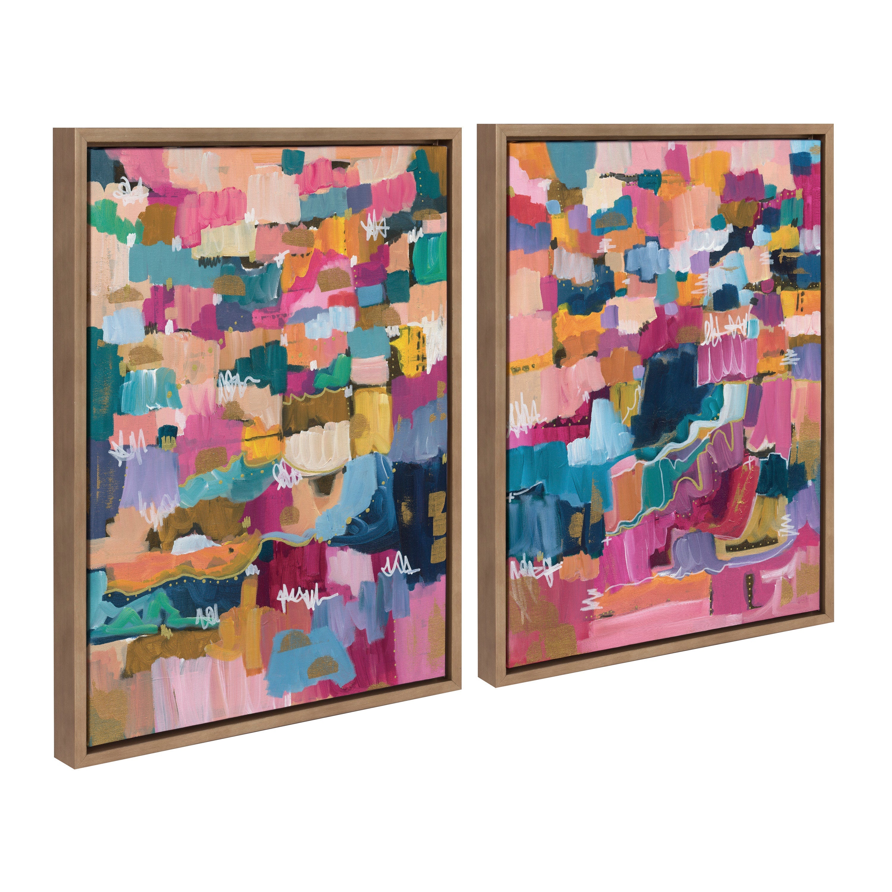 Sylvie Applause Framed Canvas Set by Leah Nadeau