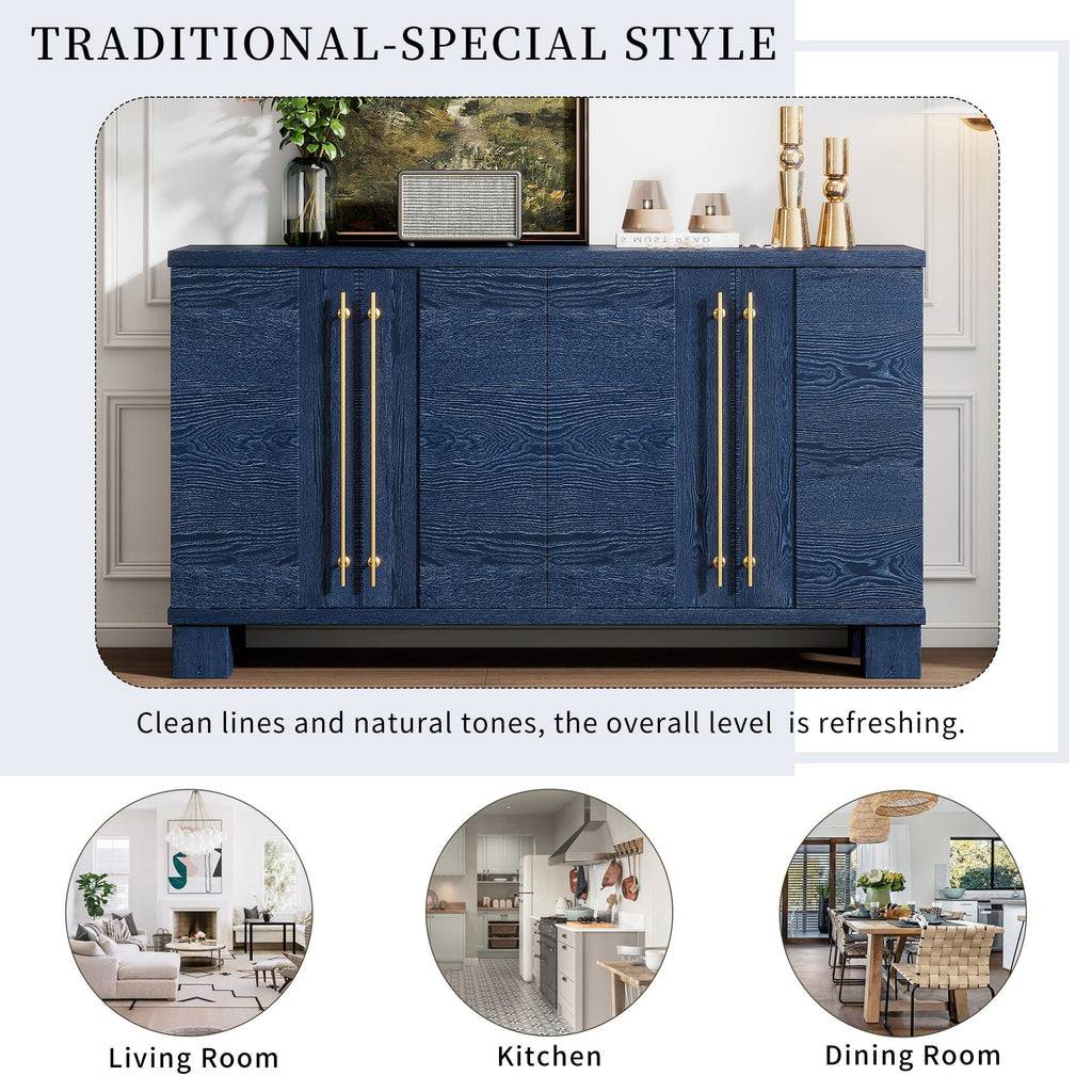 Modern Wood Sideboard with Adjustable Shelves