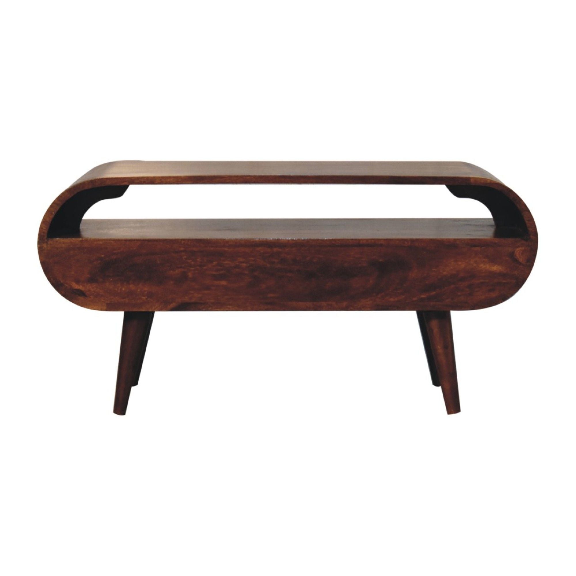 Circular Mango Wood Media Console