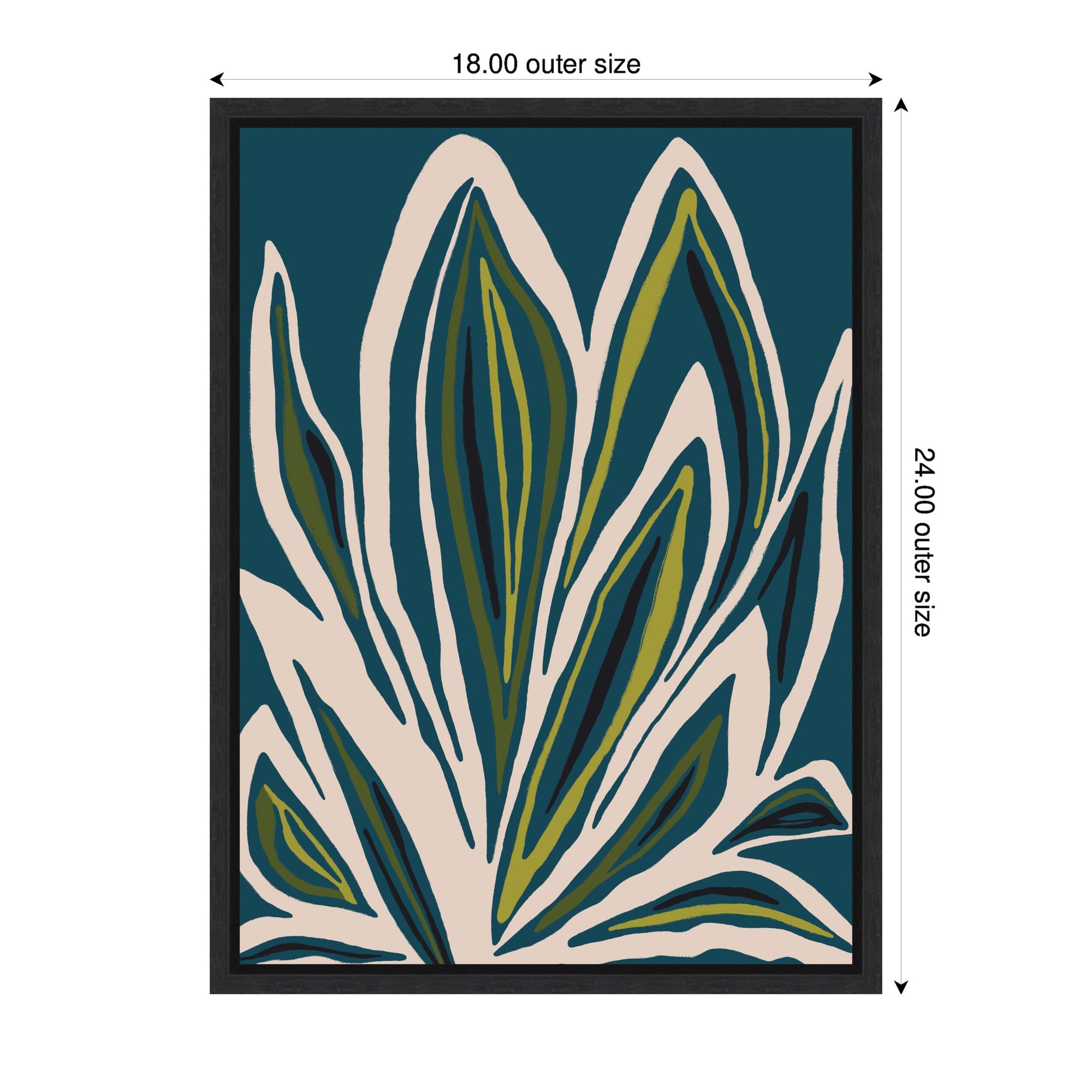 Sylvie Blue Flora 1 Framed Canvas by Alicia Bock