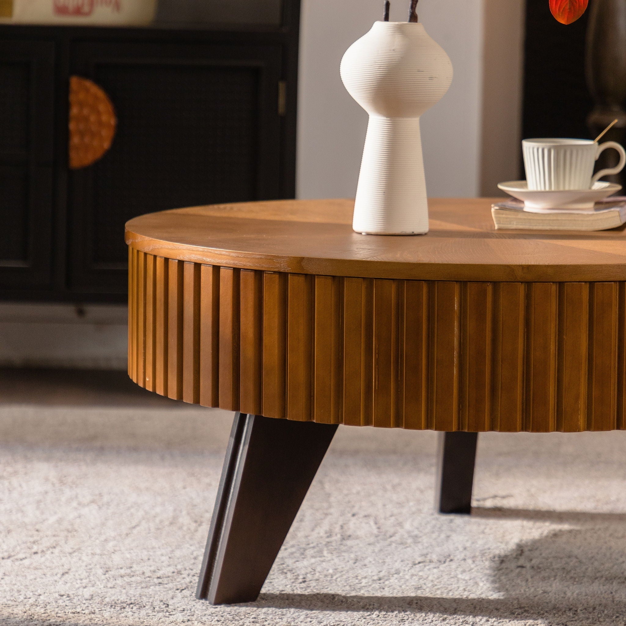 Round Wood Coffee Table