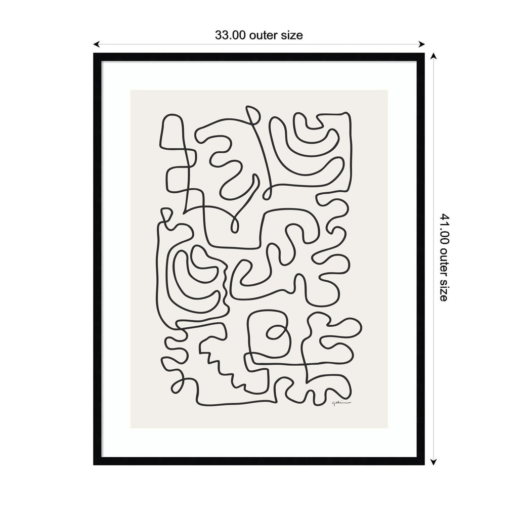 Connected Lines by Gabrielly Guedes Framed Wall Art Print