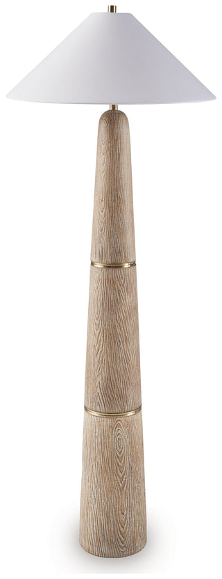 Gasparleigh Floor Lamp — Brown & Gold