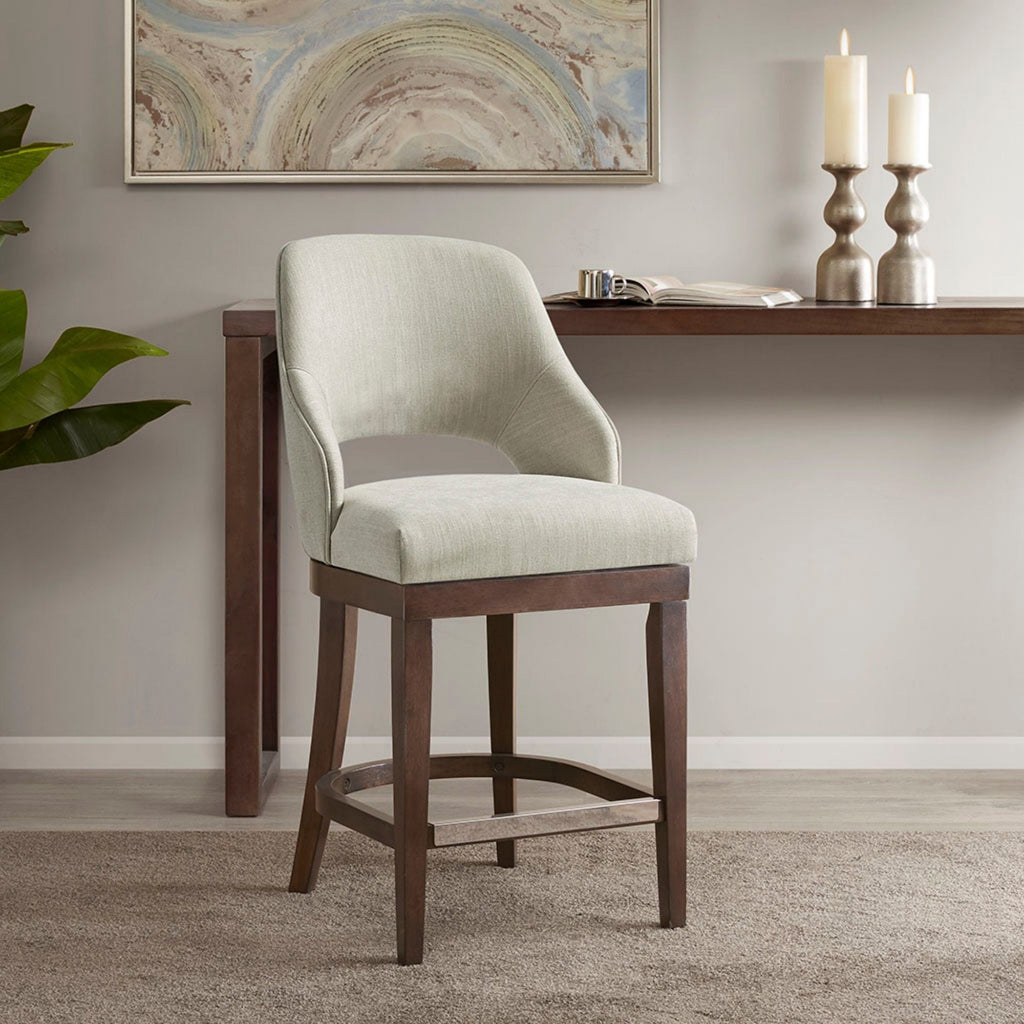 Cream Swivel Counter Stool