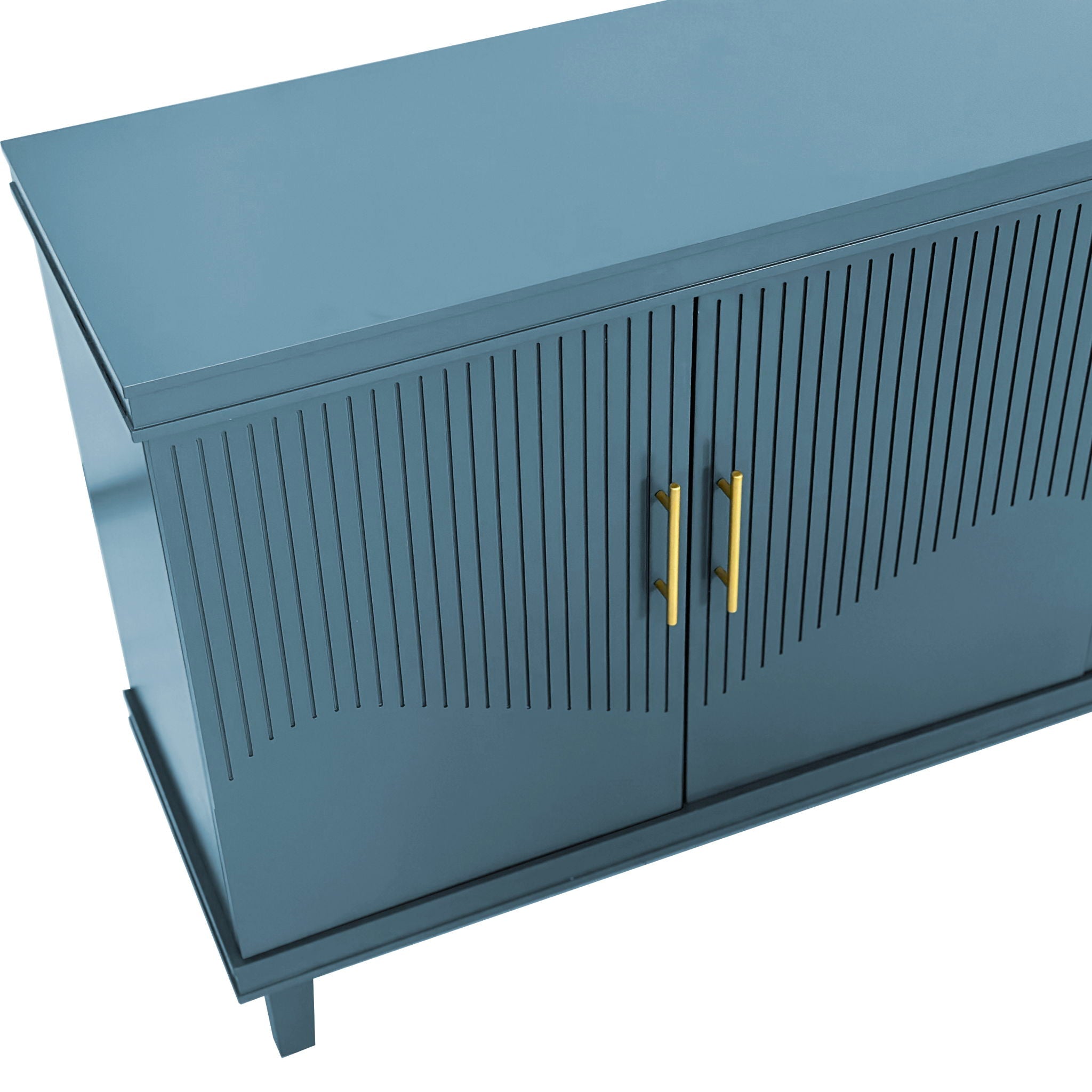 Four-Door Storage Cabinet — Deep Blue