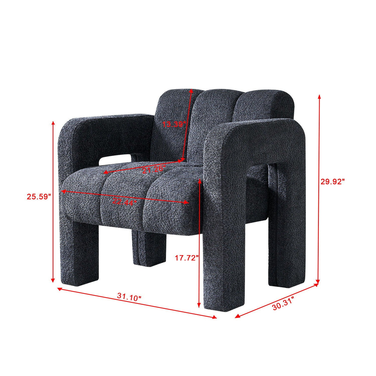 Bouclé Upholstered Accent Chair