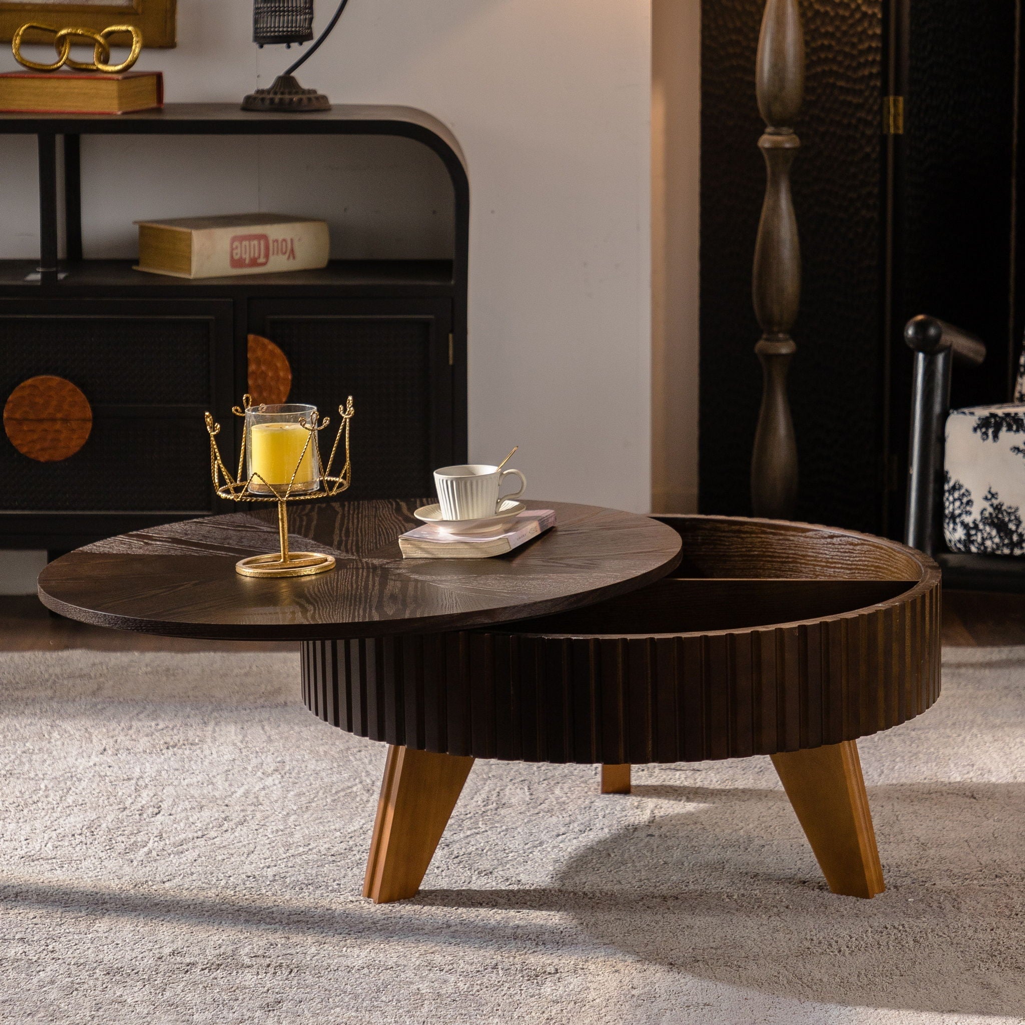 Round Wood Coffee Table
