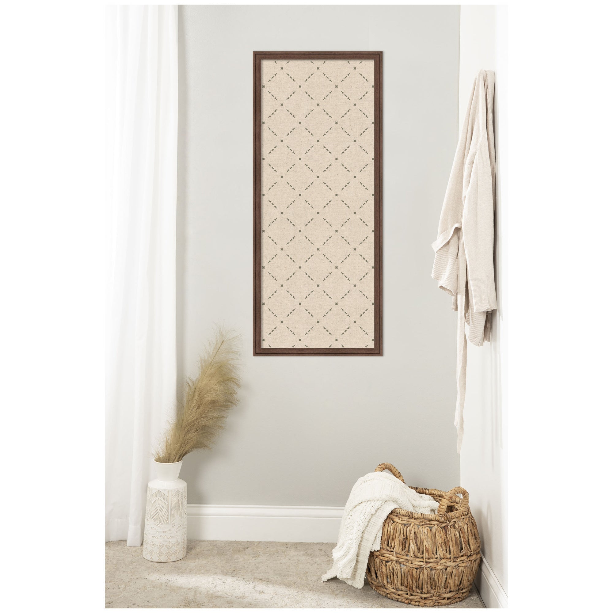 Pinboard Green Lattice Print