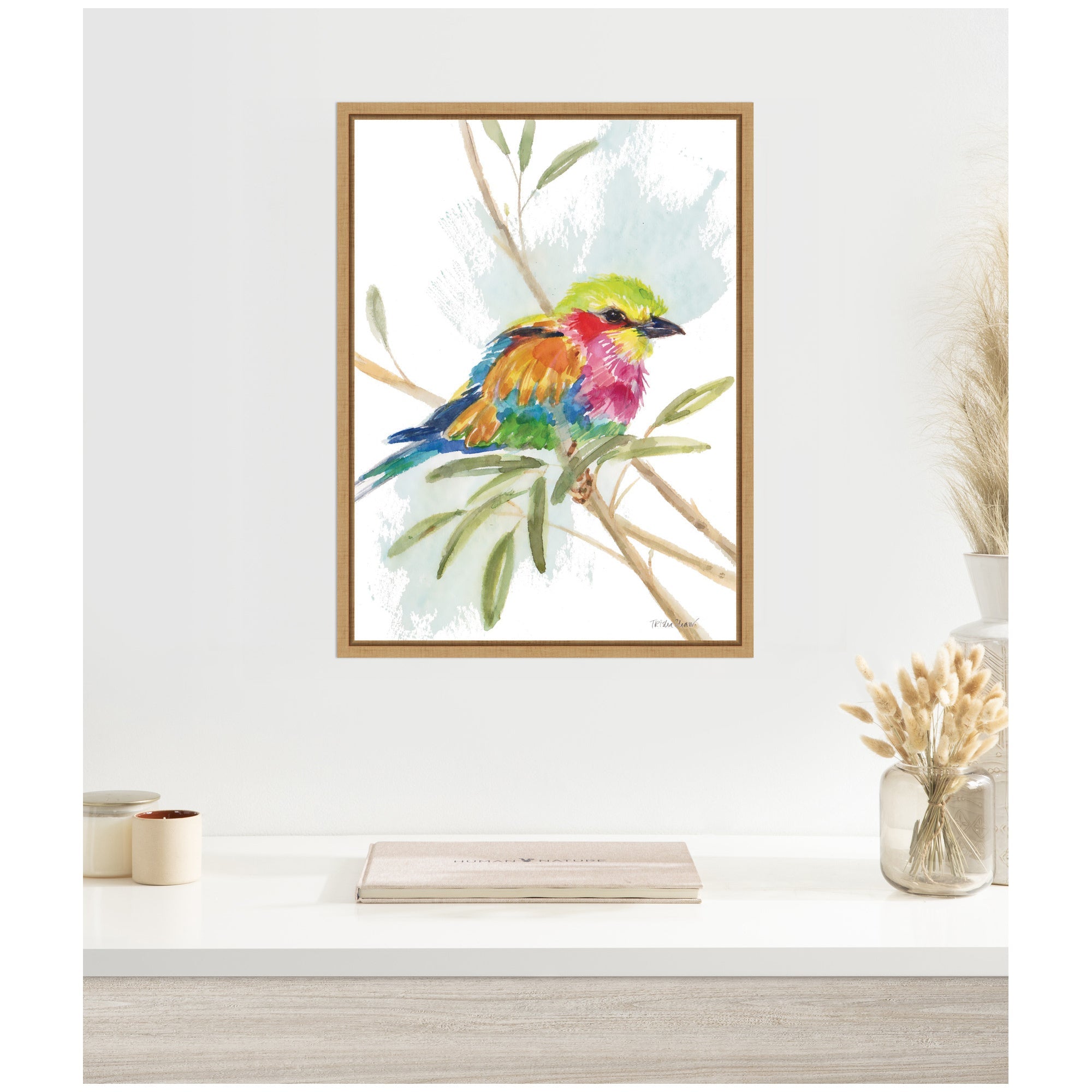 Bright Bird Framed Canvas Art