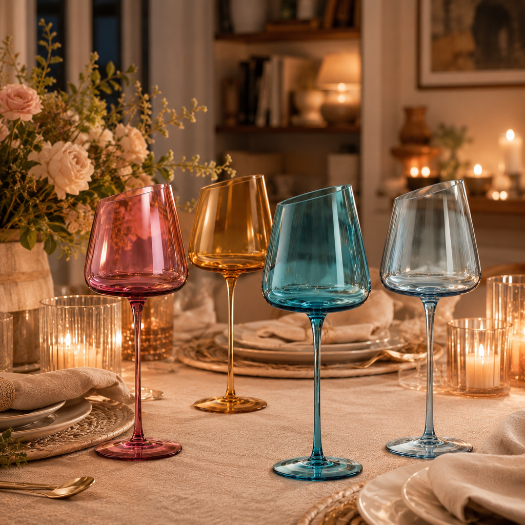 Tonal Stemmed Wine Glassware, Set of 4