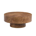 Burl Walnut Pedestal Coffee Table