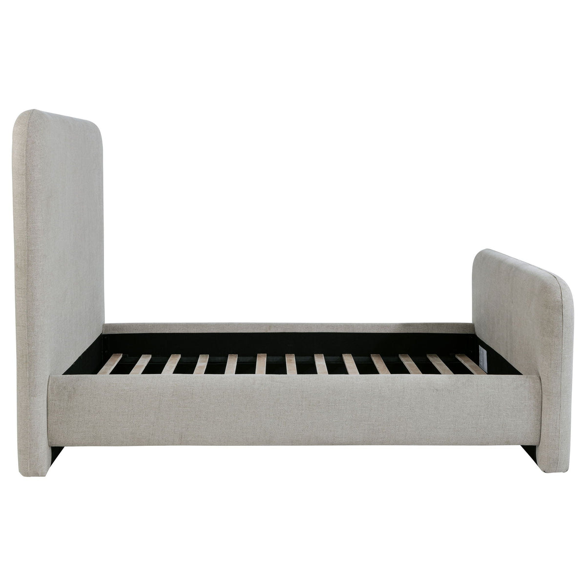 Wren Upholstered Panel Bed — Queen / Grey