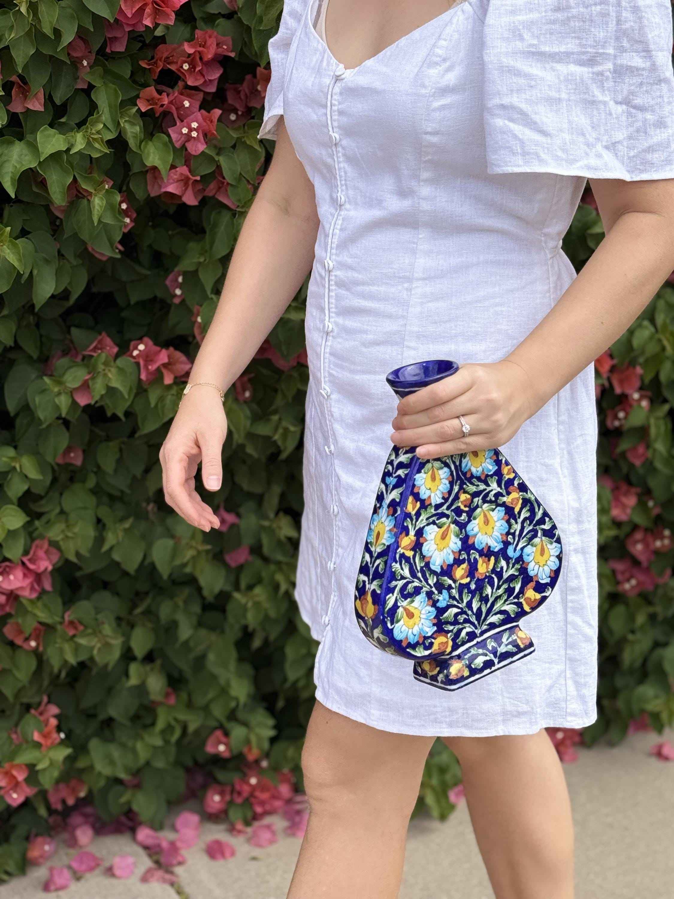 Azura Vase — Handcrafted Blue Pottery