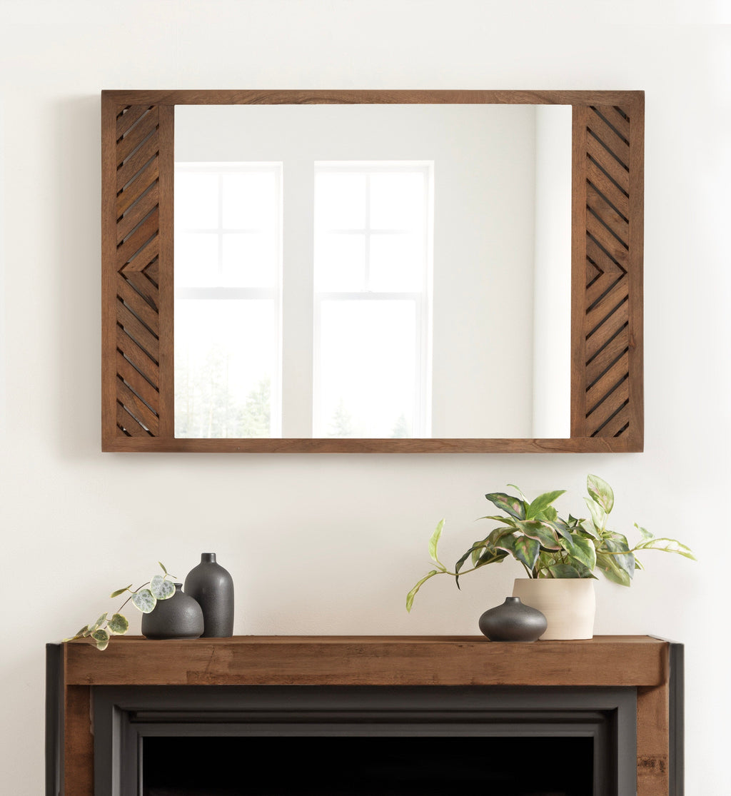 Mezzeta Wood Rectangle Wall Mirror