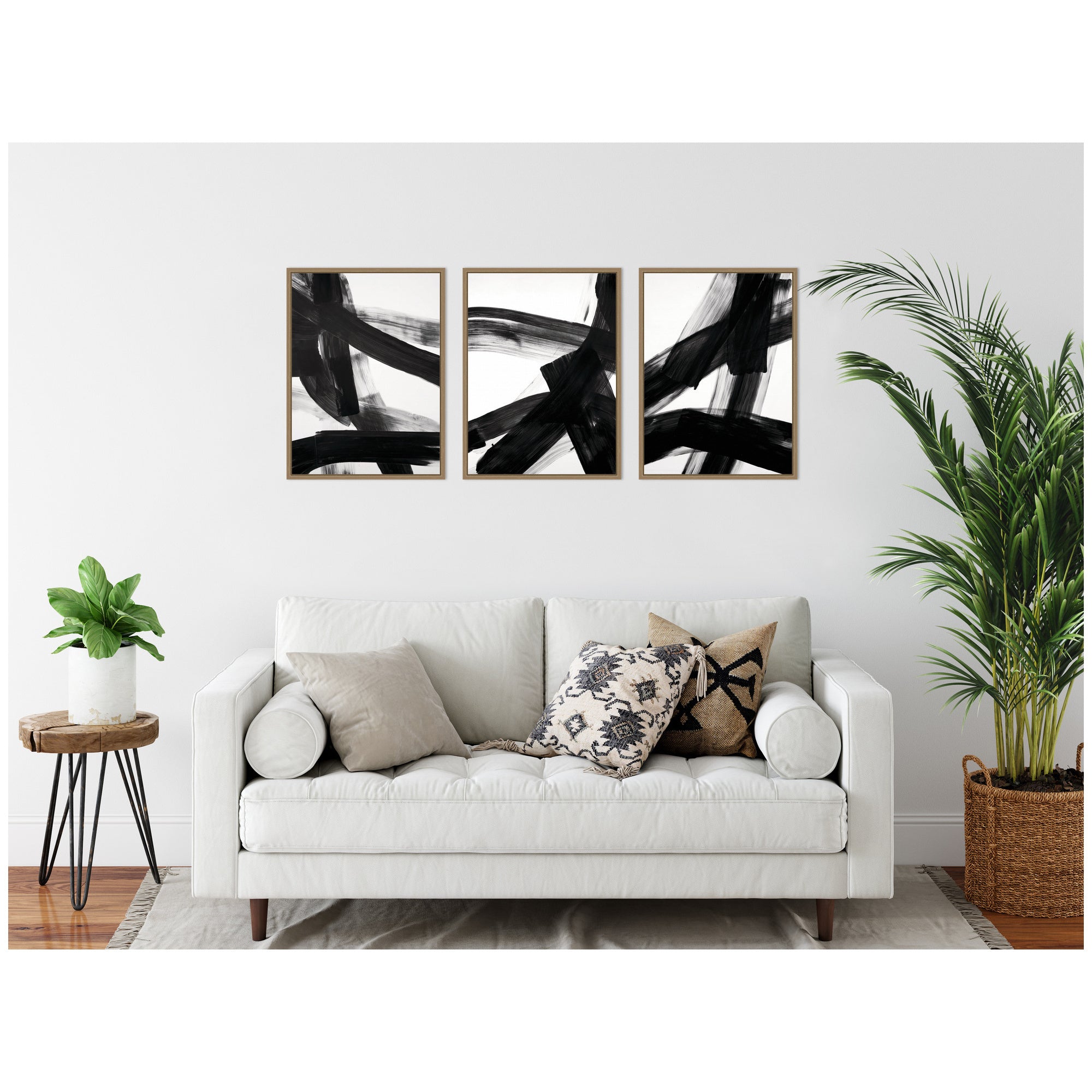 Black Mark No. 1, No. 2, & No. 3 3 Piece Framed Canvas Wall Art Set by Amy Lighthall