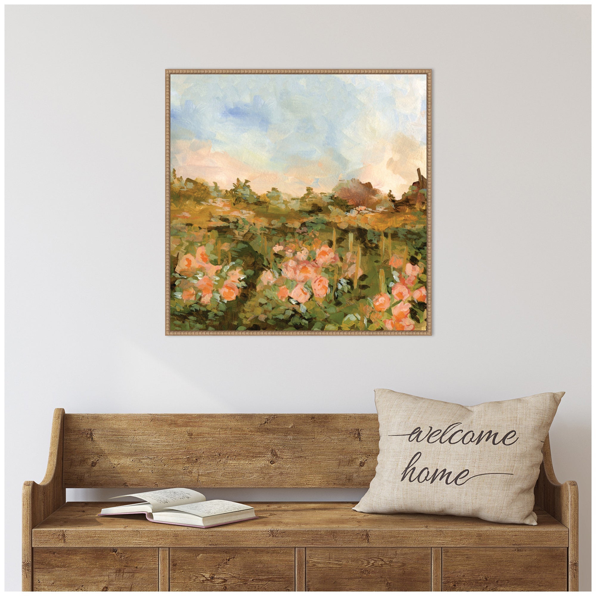 Rose Garden by Annie Quigley Framed Canvas Wall Art Print
