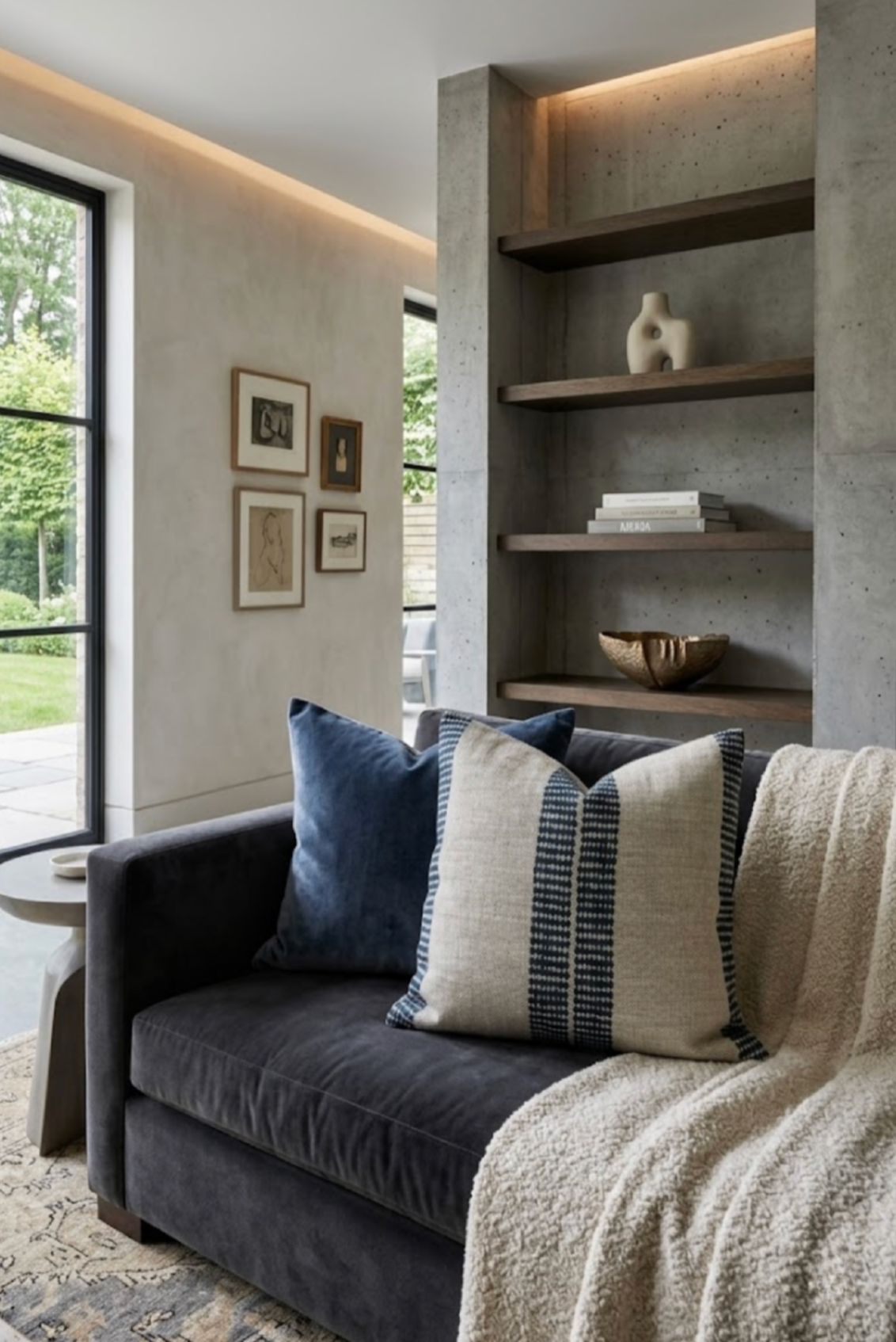 Band Pillow Cover in Indigo, McLaurin + Piercy Textiles