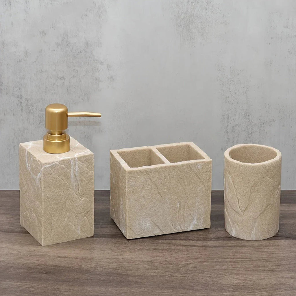 Bathroom Essentials - Creamy Beige Stone