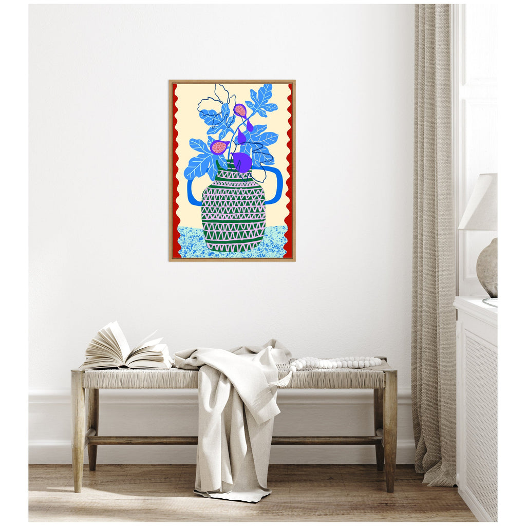 Sweet Fig Pot by Teresa Rego Framed Canvas Wall Art Print