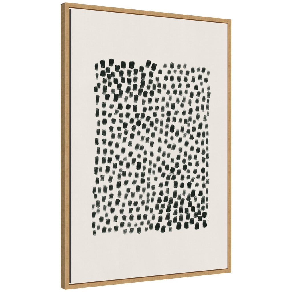 Abstract Black by Gabrielly Guedes Framed Canvas Wall Art Print