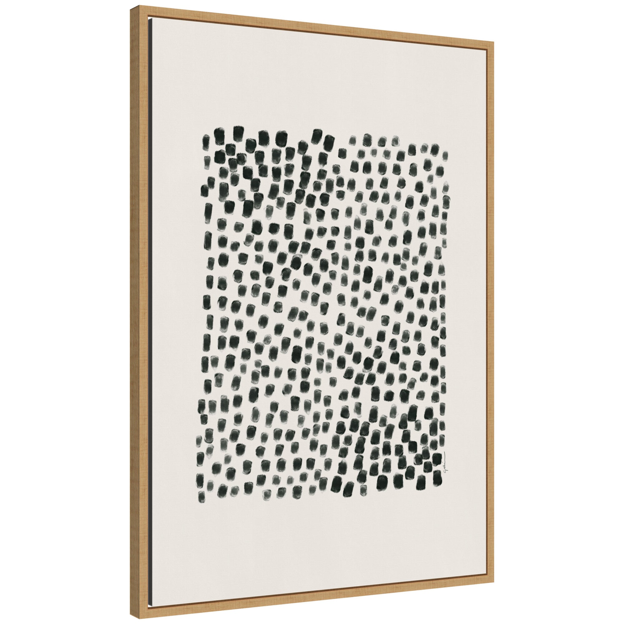 Abstract Black by Gabrielly Guedes Framed Canvas Wall Art Print