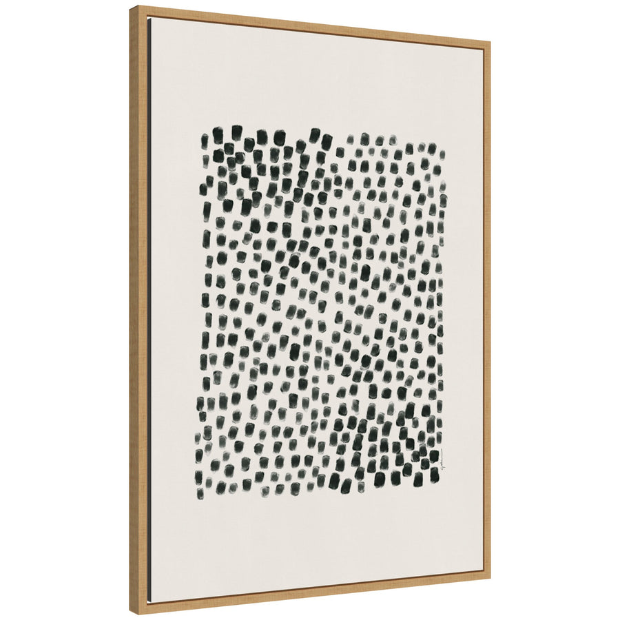 Abstract Black by Gabrielly Guedes Framed Canvas Wall Art Print