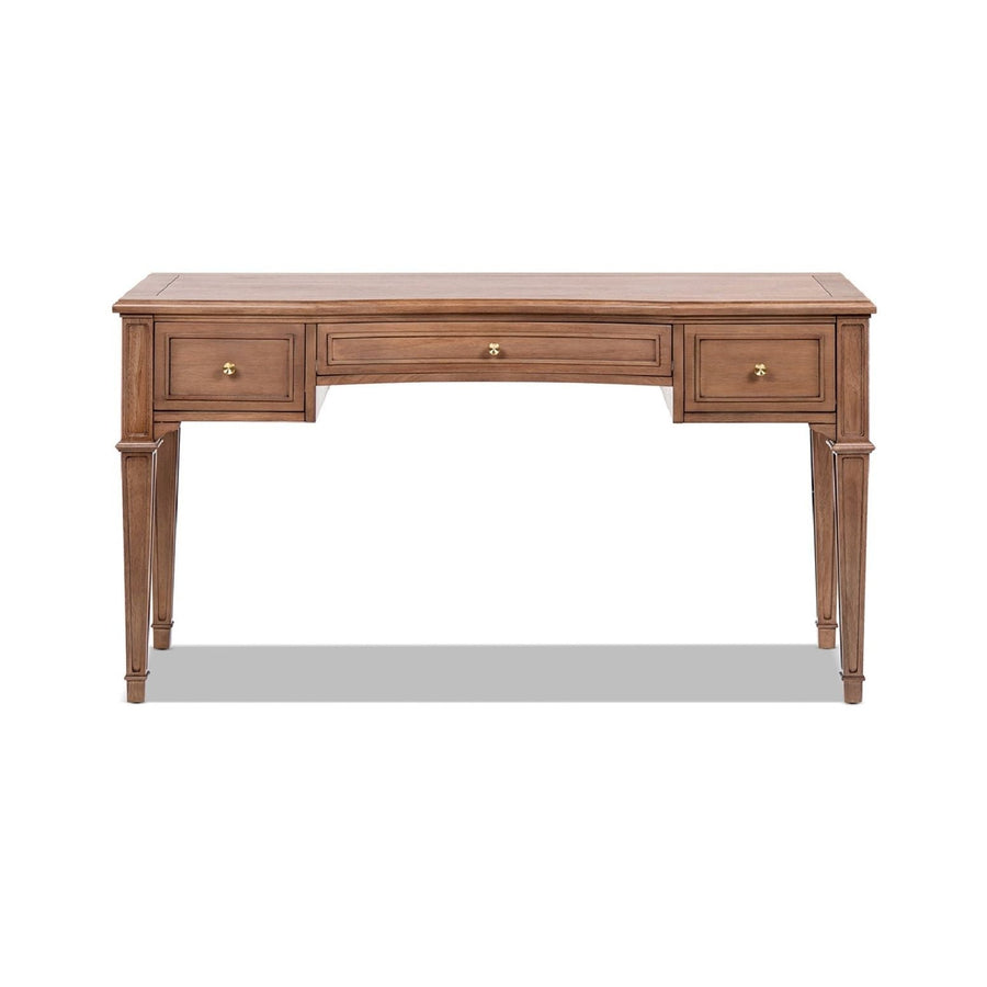 Dauphin Three-Drawer Executive Desk — Brown