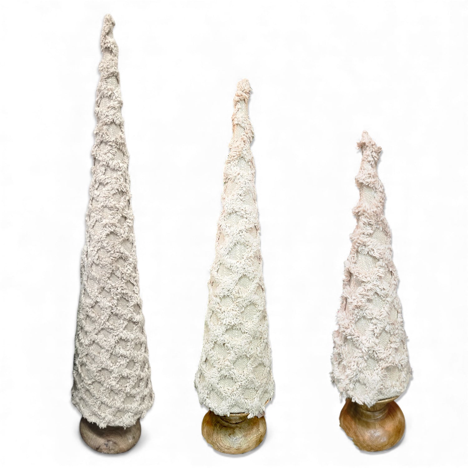 Beige Fuzzy Cone Trees