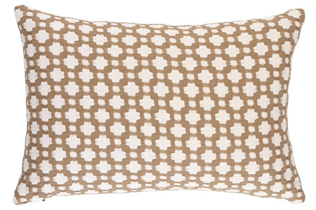 Betwixt Pillow Cover in Biscuit, Schumacher Textiles