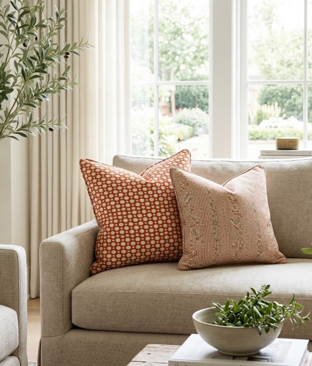 Betwixt Pillow Cover in Spark, Schumacher Textiles